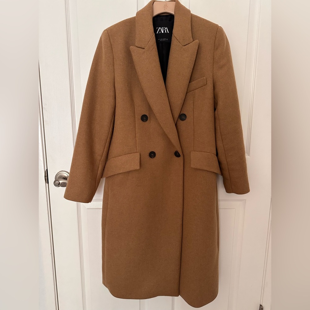 ZARA DOUBLE BREASTED "GLEN" COAT